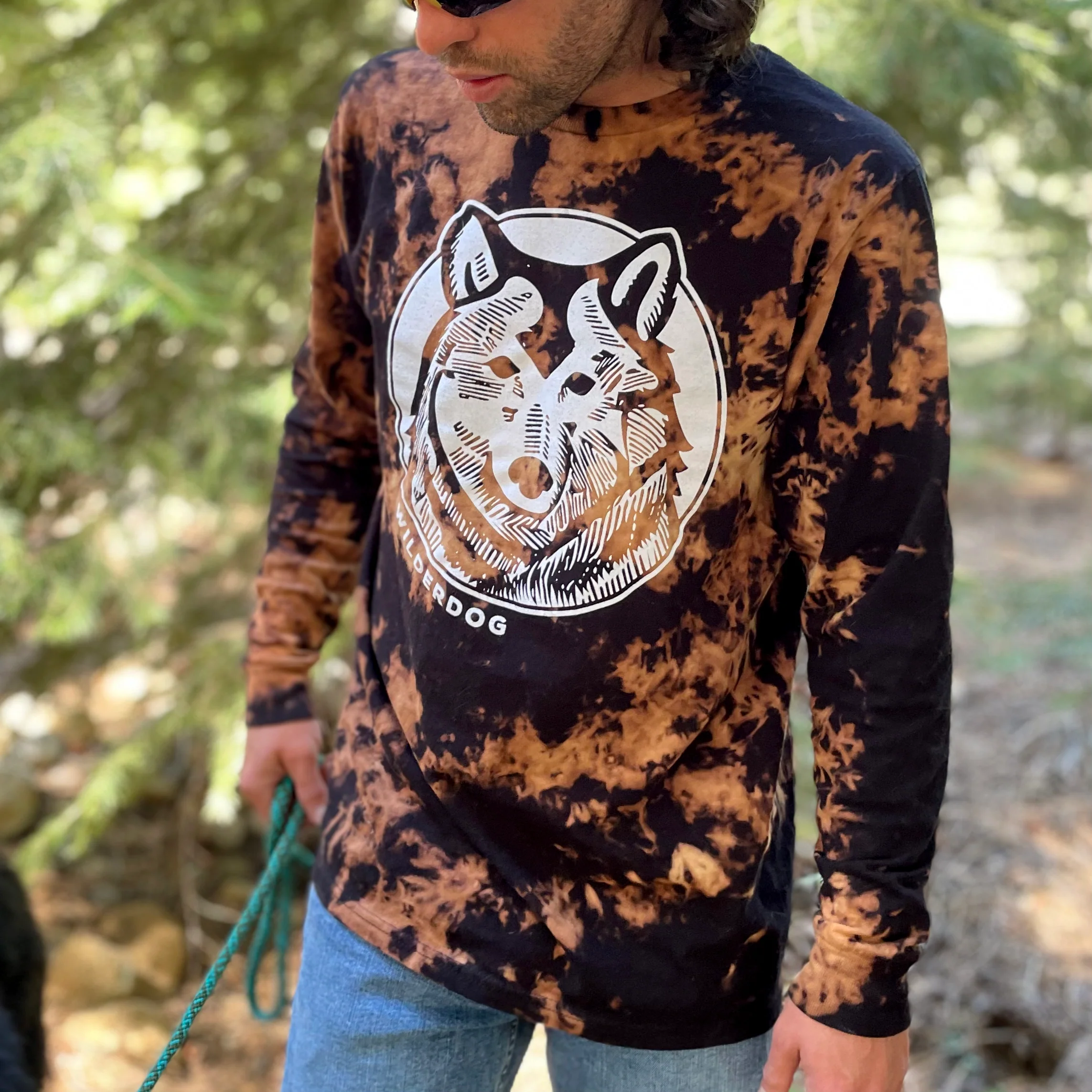 Reverse Dye Long Sleeve Wolf Shirt - Image 4